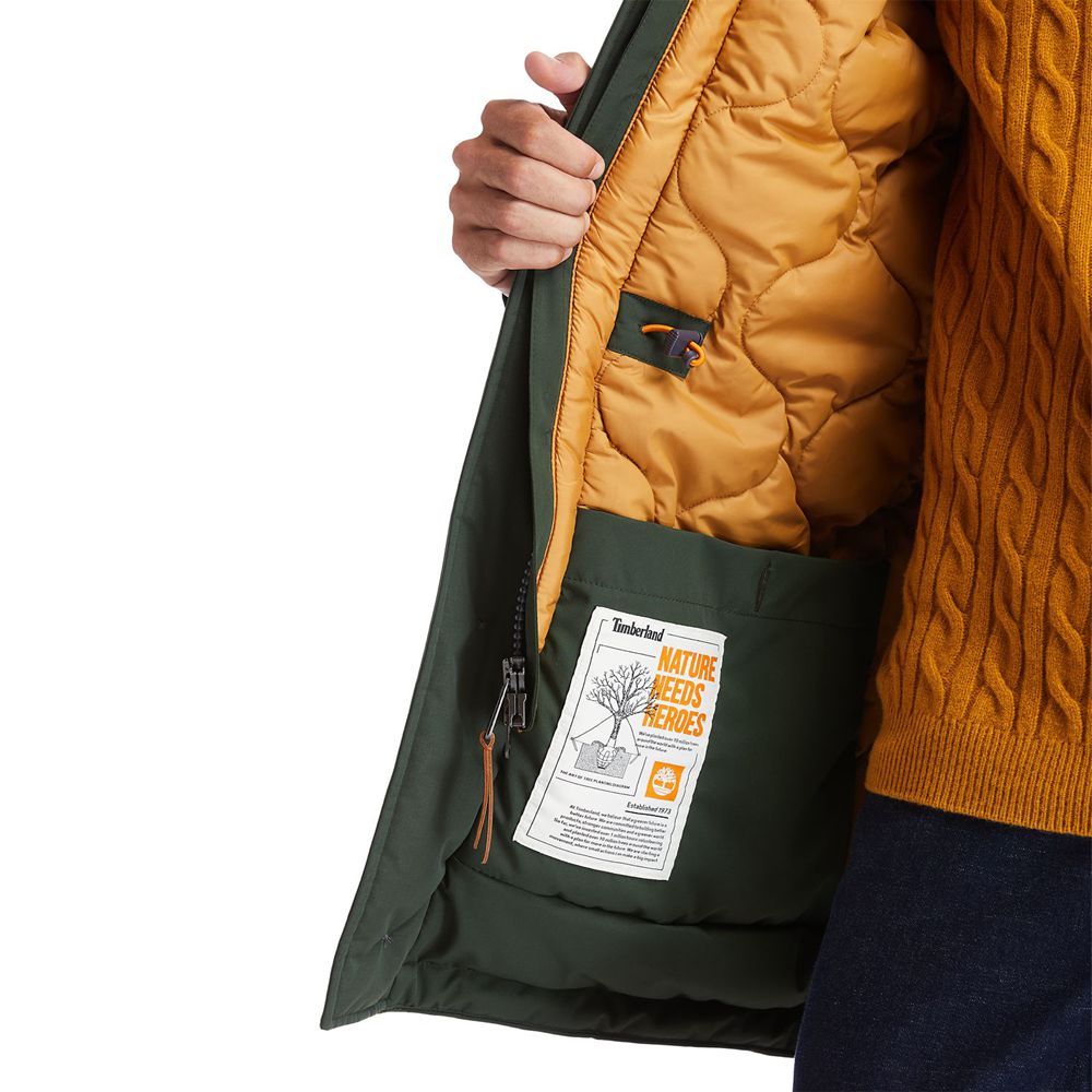 Timberland Μπουφαν Ανδρικα Βαθυ Πρασινο - Outdoor Heritage Ecoriginal Parka With Dryvent™ Technology